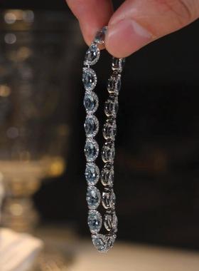 法式复古小冰糖黄钻蕾丝手链轻奢