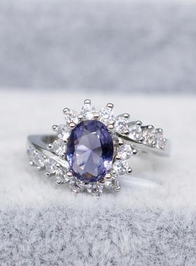 臻荣wish热卖欧美群镶锆石蓝色