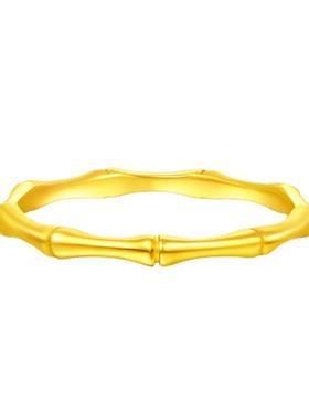 小红书爆款周家竹节戒指镀18k