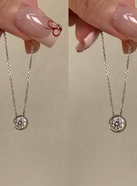 轻奢简约笑脸泡泡钻项链镶嵌