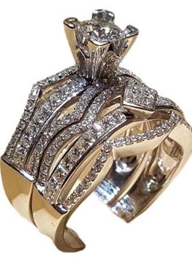 臻荣速卖通热卖新款满钻八心八箭