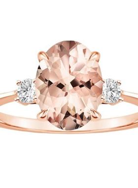 臻荣wish镀18k玫瑰金镶嵌蛋形