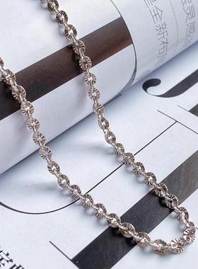 意大利进口璀璨太阳花项链素链