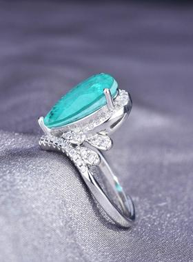 网红爆款奢华皇冠高碳钻水滴形