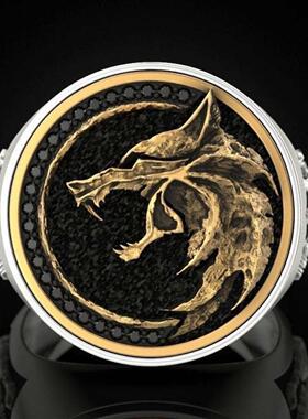 臻荣wish新款巫师狩猎者狼爪戒指