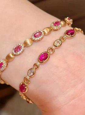 复古老钱风鸽子蛋鸽血红锆石中古