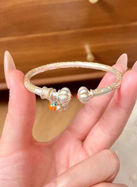 白铜好柿成双南瓜描金新中式国风