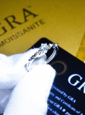 快手仿美国进口莫桑石戒指日系