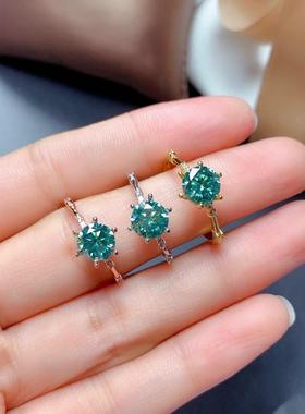 经典款仿马尔代夫蓝绿色莫桑石