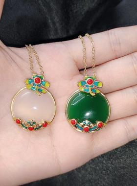 传承古法金镶玉工艺镶嵌天然玉髓