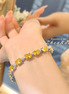 时尚轻奢进口粉钻锆石手链简约