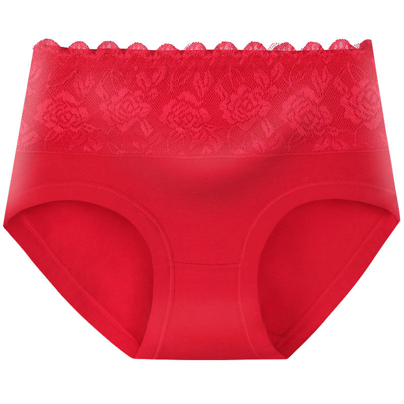 本命年红色内裤女纯棉100%全棉裆透气无痕中腰大码结婚三角短裤头,淘宝优惠券,粉丝福利购,淘宝优惠卷