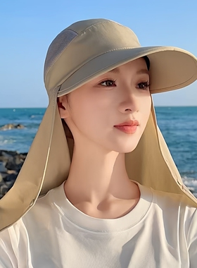 夏季户外护颈防晒大檐棒球帽
