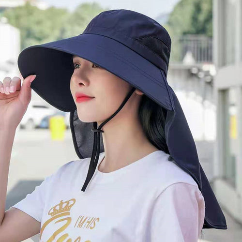 大檐遮阳帽女夏季防晒采茶凉帽户外骑车出游太阳帽子透气钓鱼帽男 - 图2