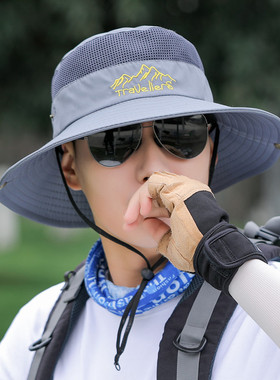 潮流遮阳帽男夏季青年休闲渔夫帽