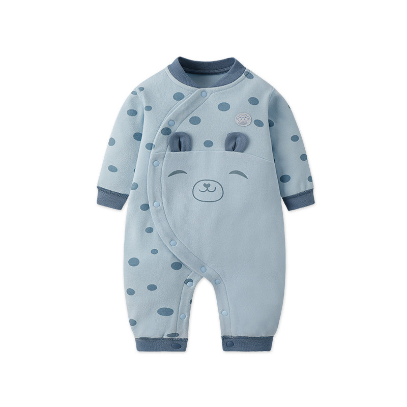 goodbaby新生儿宝宝德绒保暖哈衣 好孩子好口碑连身衣/爬服/哈衣
