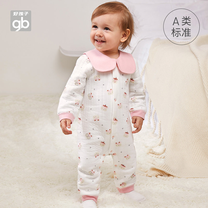 gb好孩子长袖秋冬男女宝宝纯棉哈衣 好孩子好口碑连身衣/爬服/哈衣