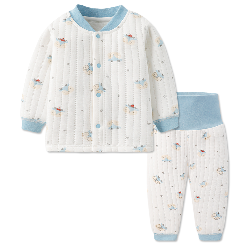 好孩子新生儿内衣套装秋冬宝宝秋衣秋裤男女童睡衣夹棉保暖家居服,淘宝优惠券,粉丝福利购,淘宝优惠卷