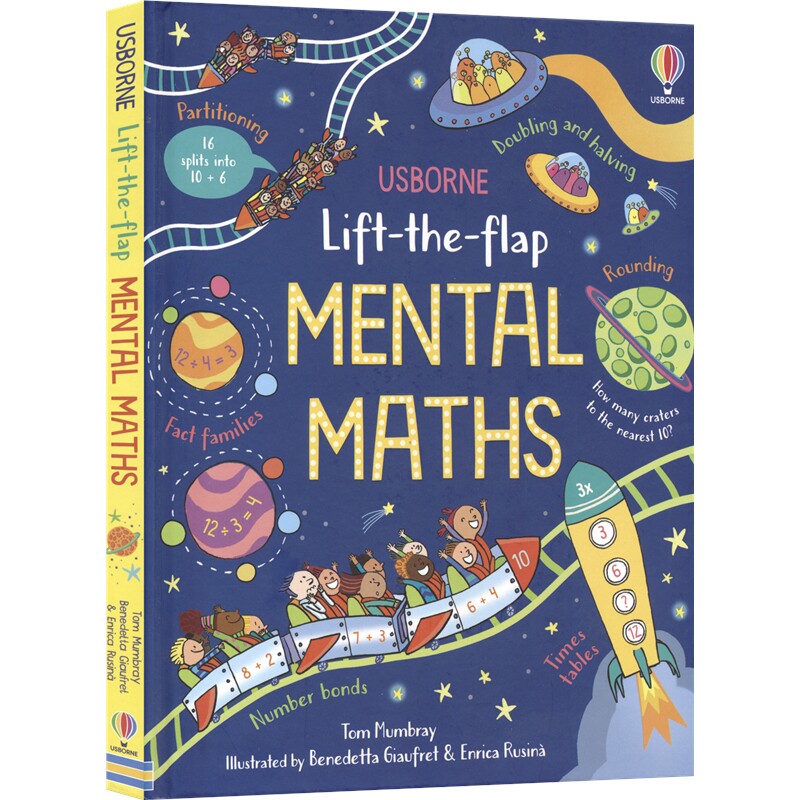 Usborne Lift-the-flap Mental Maths 尤斯伯恩 数学心算 百科翻翻书 小学数学教辅 英文原版进口图书