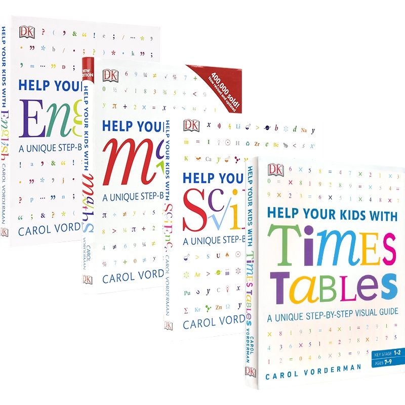 【自营】DK Help Your Kids With Times Tables Science Maths English帮助你的孩子学习数学科学英语英文进口图书工具小学教辅-图0