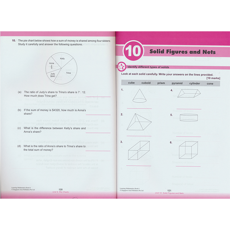 SAP Learning Mathematics 学习数学练习册 4-6年级 在线测评版 配套动画视频讲解  10-12岁 新加坡小学数学教辅 英文原版进口图书 - 图1