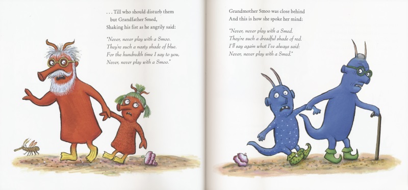 The Smeds and the Smoos 斯梅兹和斯莫思 英语韵律绘本 儿童读物 咕噜牛Julia Donaldson 茱莉亚唐纳森 英文原版进口图书