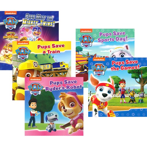 Paw Patrol The Mighty Twins  Save Ryder's Robot Sports Day 汪汪队立大功5册 儿童英语绘本冒险故事逆商培养 英文原版进口图书 - 图0