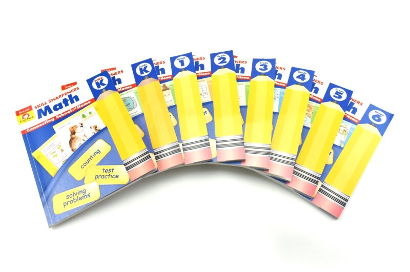 Evan Moor Skill Sharpeners Math PreK-G6 美国加州学龄前幼儿园小学教辅 技能铅笔刀系列数学练习册 儿童英语学习 英文原版图书