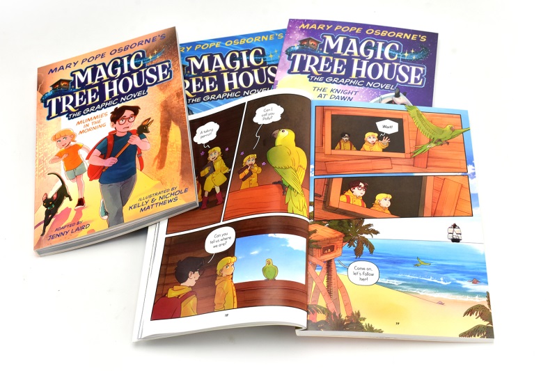 Magic Tree House Graphic Novel 神奇树屋全彩漫画版 4册盒装 畅销经典 魔幻冒险 漫画小说 课外读物 英文原版进口儿童图书 - 图1