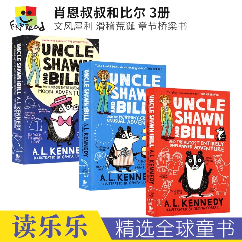 Uncle Shawn And Bill 肖恩叔叔和比尔3册 滑稽荒诞 儿童章节桥梁书 青少年英语课外读物 幽默搞笑 英文原版进口图书 - 图2