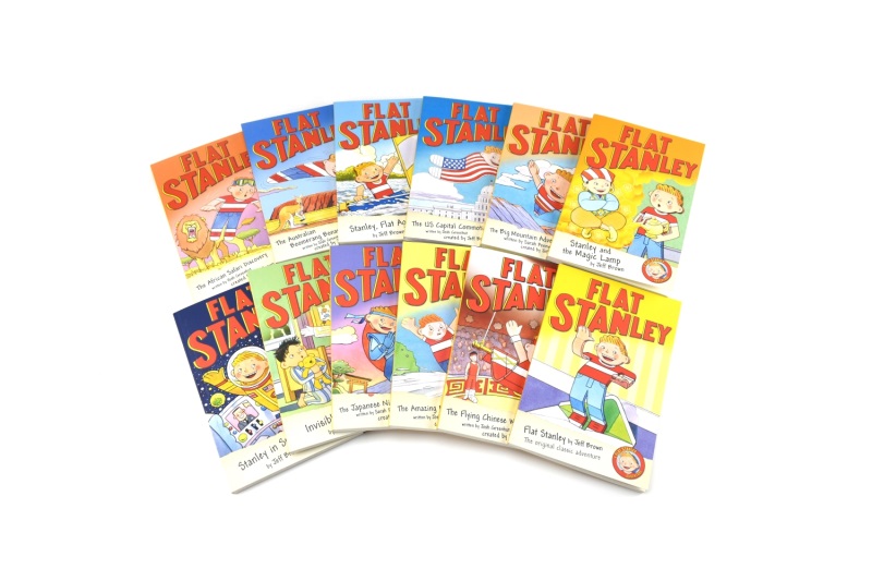 The Flat Stanley 纸片人斯坦利12册盒装 桥梁书 初级章节书 小学英语课外读物 英文原版进口儿童图书 - 图2