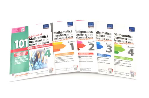 SAP 101 Mathematics Questions To Do Before The Exam + Real World Questions Secondary 新加坡初中数学练习册 英文原版 - 图2