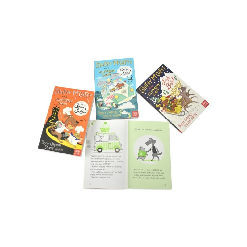 Shifty McGifty and Slippery Sam 强强和盗盗 萌犬神探1-4册 全彩幽默趣味桥梁章节书 英文原版进口儿童图书,淘宝优惠券,粉丝福利购,淘宝优惠卷