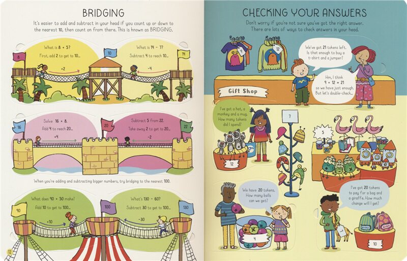 Usborne Lift-the-flap Mental Maths 尤斯伯恩 数学心算 百科翻翻书 小学数学教辅 英文原版进口图书
