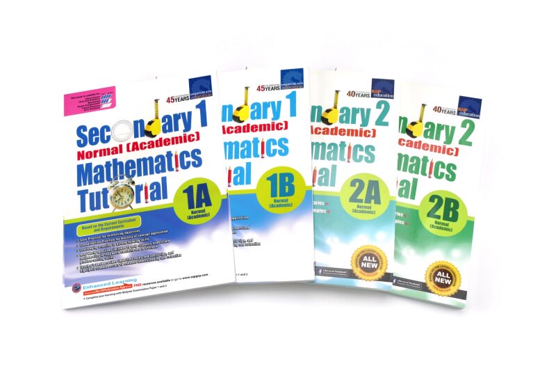 【自营】SAP Secondary Normal Academic Mathematics Tutorial 1A-2B 新加坡数学教程系列 NA课程 初一初二 练习讲解 英文原版