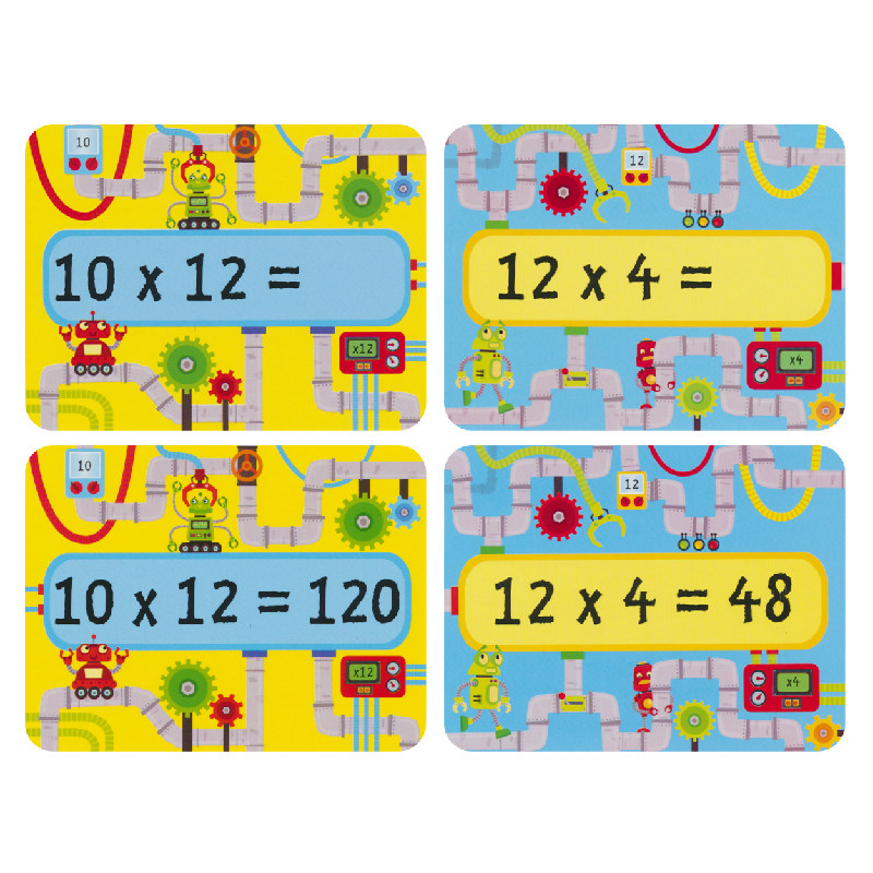 Usborne Times Tables Flash Cards 幼儿启蒙卡片 数学乘法学习 单词幼儿早教英语启蒙绘本边学习边练 英文原版 进口儿童图书
