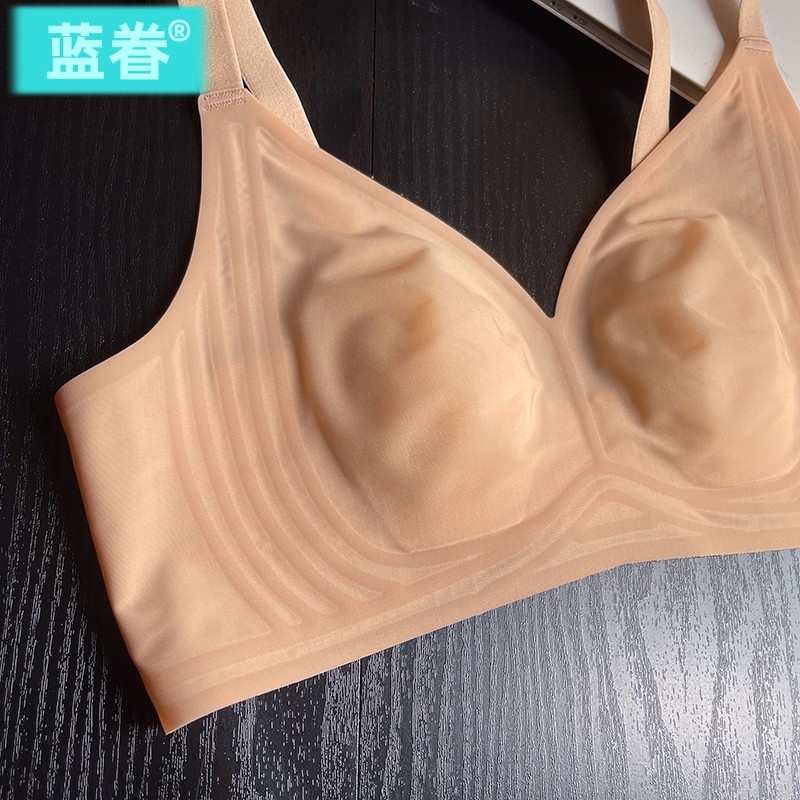春夏超薄款大胸显小3d果冻条内衣无痕一片式睡眠缩胸收副乳文胸罩,淘宝优惠券,粉丝福利购,淘宝优惠卷