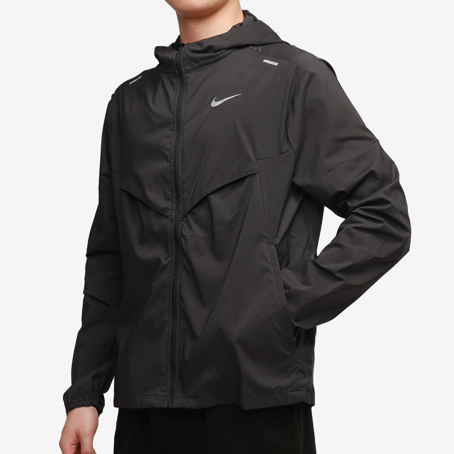 Nike/耐克正品男子防风连帽运动休闲夹克外套 CZ9071-010 - 图1