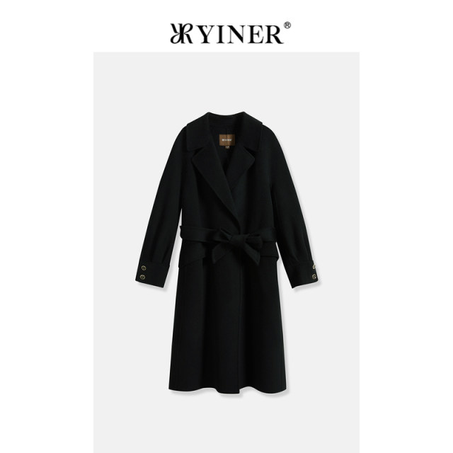 YINER special selection of women's winter mid-length suit double-sided woolen coat