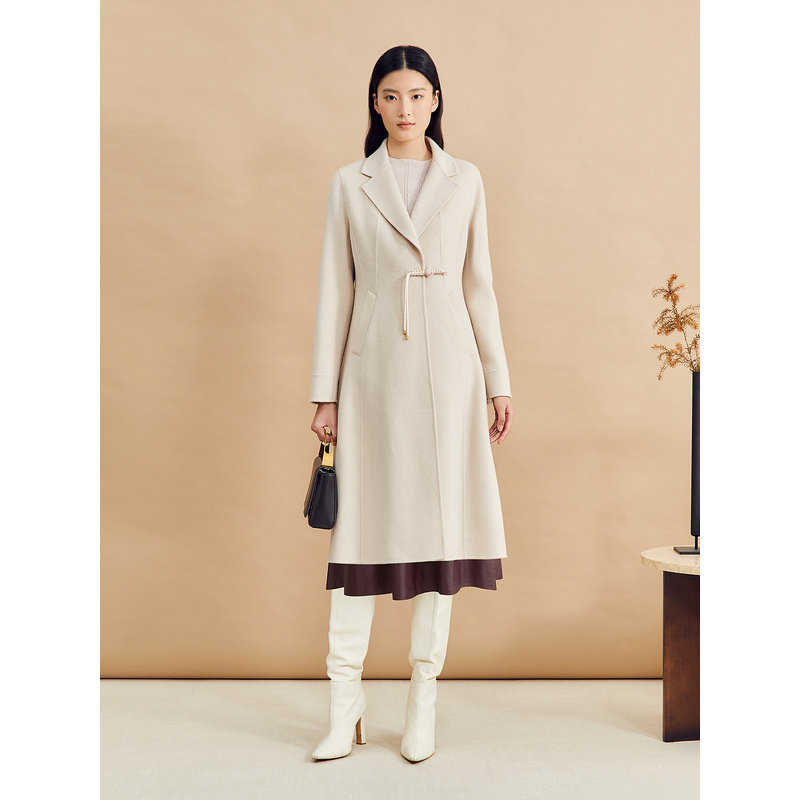 【100美丽诺羊毛】YINER音儿专选女装冬季时尚双面毛呢大衣外套,淘宝优惠券,粉丝福利购,淘宝优惠卷