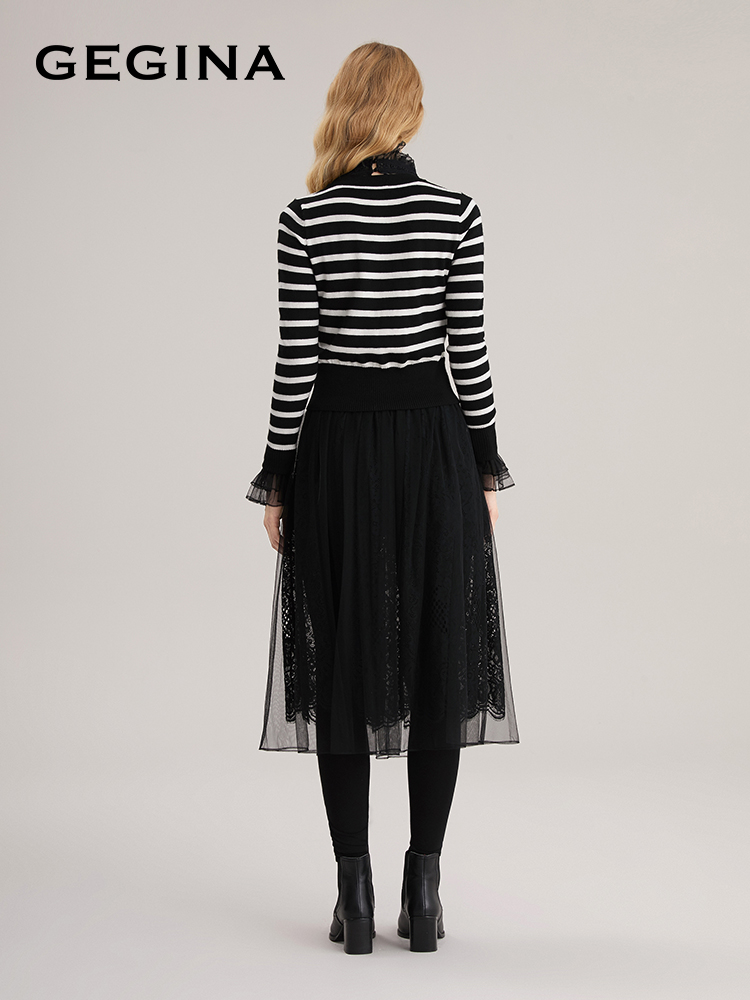gegina吉吉娜2021新款黑色打底裤 GEGINA女装半身裙