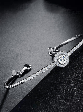 银镀手链简约可调节手镯