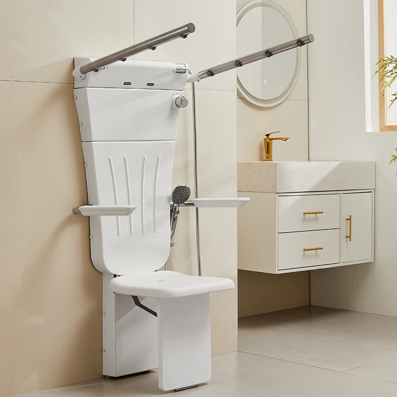 坐式恒温淋浴器多功能挂墙式坐浴器老人洗澡椅折叠淋浴屏花洒扶手,淘宝优惠券,粉丝福利购,淘宝优惠卷