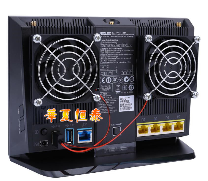 适用华硕RT-AC68U AC86U EX6200 AX86U腾达AC15路由器散热风扇USB-图0