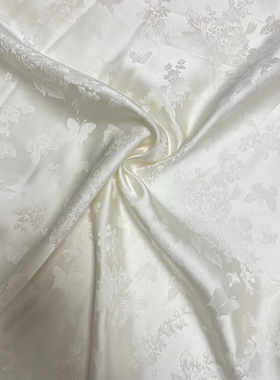 人丝醋酸双色提花面料汉服连衣裙旗袍布料古风花朵提花布现货