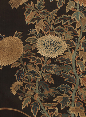 宋绣菊花廉图古代花鸟画卷轴