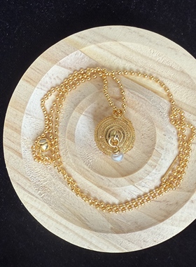 葫芦毛衣链项链葫芦吊坠古法錾刻气质毛衣链百搭女款