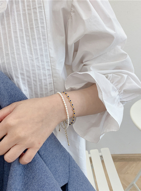 sunup_q韩国ins简约珍珠小花朵