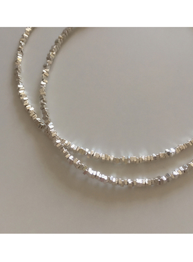 925银blingbling细碎银子项链