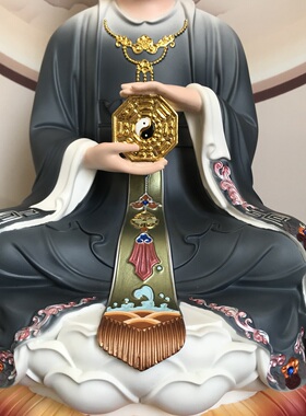彩绘无极老母骊山老母神像摆件
